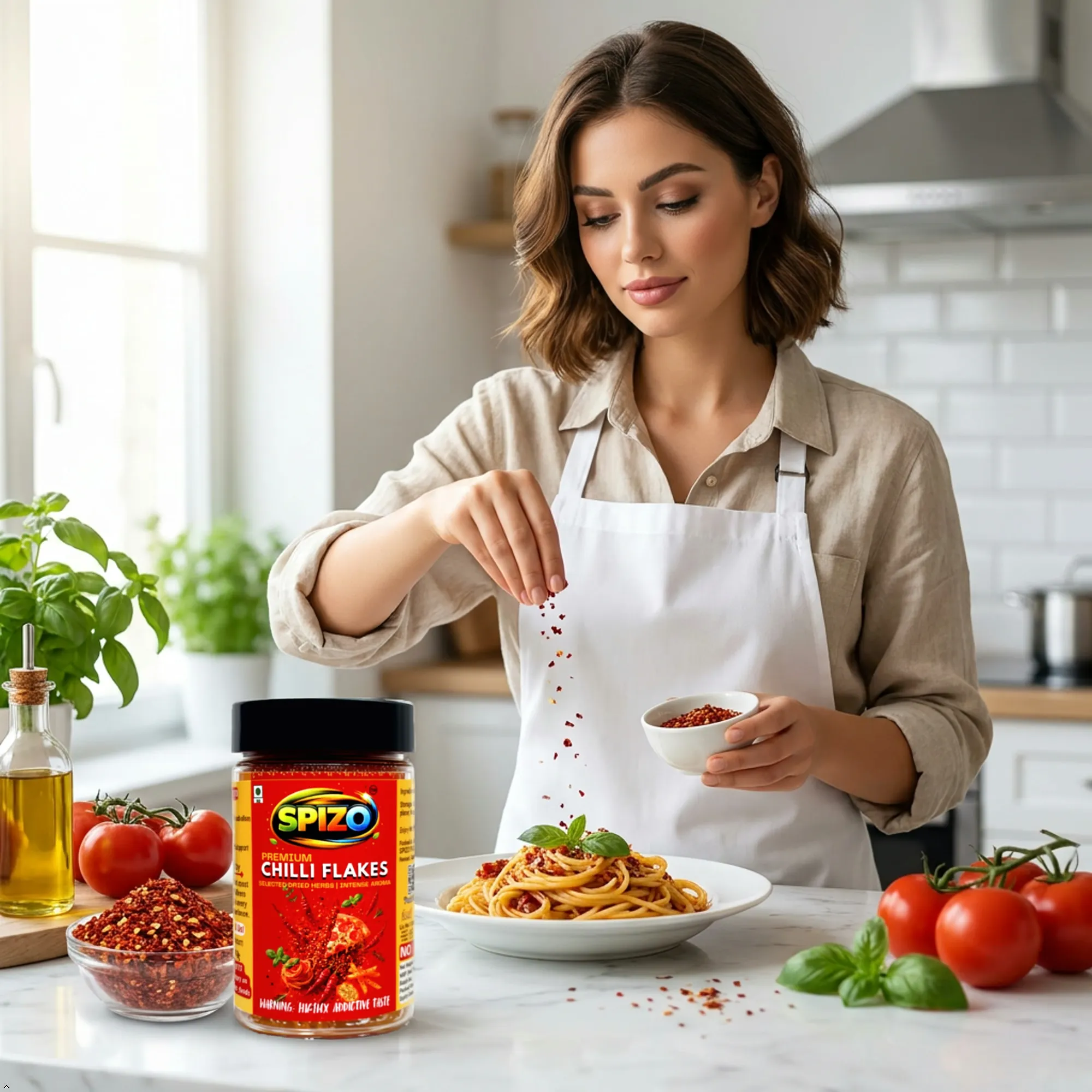 oregano, chilli flakes, peri peri